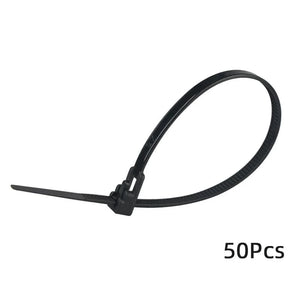 Conversions Tech Black / 4x150mm 50pcs Nylon Reusable Cable Zip Ties 4x150 5*200mm Releasable Fixed Binding Color Black Disassembly May Loose Slipknot Detachable