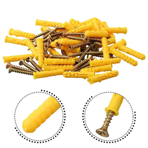 Conversions Tech 50Pcs Self-Tapping Screws Kit Stainless Steel Expansion Screws M8×40 M6x30 Wall Anchor And Screw For Drywall