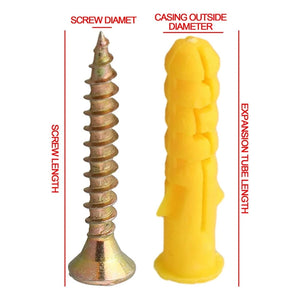 Conversions Tech 50Pcs Self-Tapping Screws Kit Stainless Steel Expansion Screws M8×40 M6x30 Wall Anchor And Screw For Drywall