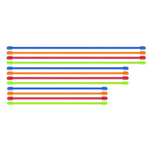 Conversions Tech 5PCS Silicone Zip Ties, Steel Core Silicone Twisted Ties, Reusable Rubber Twisted Ties, Cable Ties For Organizing