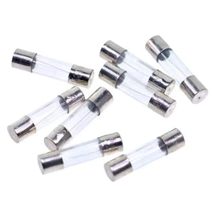 Conversions Tech 10Pcs 6X30 250V 0.1A 6*30mm Fast Blow Glass Tube Fuses 6x30 mm 250V 0.5 1 2 3 4 5 6 8 10 15 20 25 30 A AMP Fuse