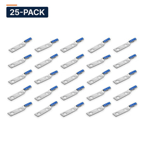 Conversions Tech Electrical > Connectors > Compression Lugs 6 AWG Long Barrel Compression Lug #10 Stud, 25-Pack | Tin-Plated Copper, 90°C, UL