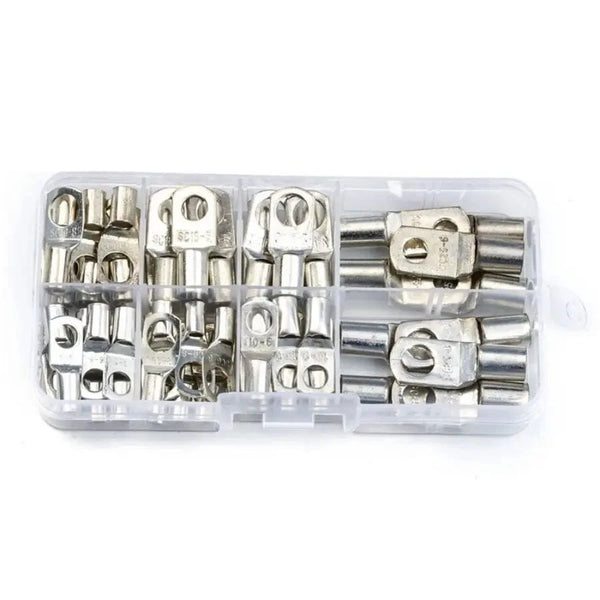 Conversions Tech 60PCS SC Tinned Copper Lug Ring Wire Connectors Bare Cable Terminal