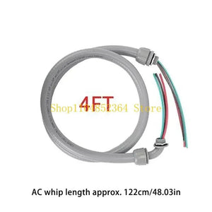 Conversions Tech CHINA 652F 4FT Flexible Electrical Conduit 10 Gauge Wire with Ground Whip Assembly