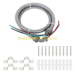 Conversions Tech CHINA 652F 4FT Flexible Electrical Conduit 10 Gauge Wire with Ground Whip Assembly