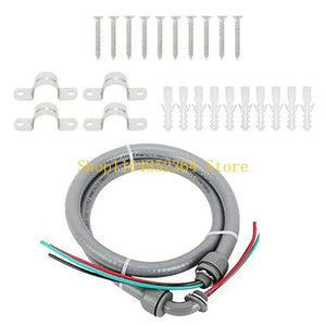 Conversions Tech CHINA 652F 4FT Flexible Electrical Conduit 10 Gauge Wire with Ground Whip Assembly