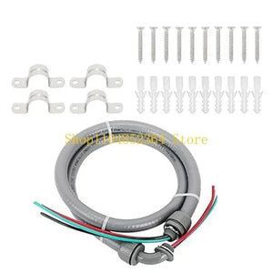 Conversions Tech CHINA 652F 4FT Flexible Electrical Conduit 10 Gauge Wire with Ground Whip Assembly