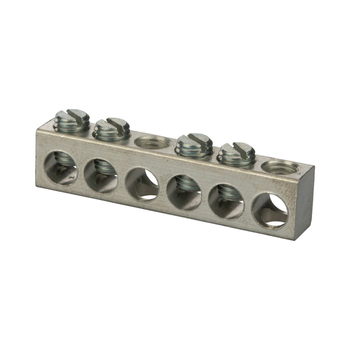 Aluminum 6 Hole Neutral Bar 14-2 STR