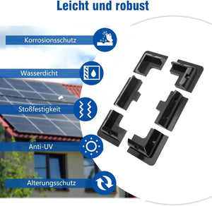 Conversions Tech 6pcs ABS Solar Panel Mounting Brackets Drill-Free Corner Bracket Kit for RV Boats Caravans Camper Trailers Vans Sheds