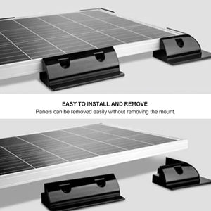 Conversions Tech 6pcs ABS Solar Panel Mounting Brackets Drill-Free Corner Bracket Kit for RV Boats Caravans Camper Trailers Vans Sheds