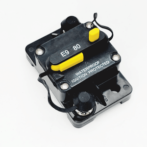 Conversions Technology CIRCUIT BREAKER 80A Hi-Amp Circuit Protector (Breaker) 1/4" Stainless Steel Studs, Surface Mount, Waterproof, UL Listed, SAE Cert