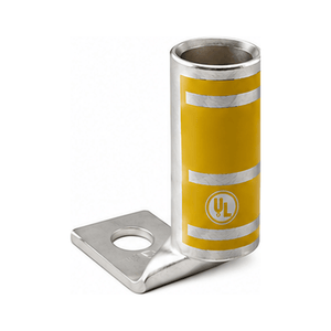 Conversions Tech Electrical > Connectors > Compression Lugs 90° Flag Compression Lug 10 AWG, 1/4" Stud | Long Barrel, Tin-Plated Copper, UL 486A/B | CT-LB10-14-90