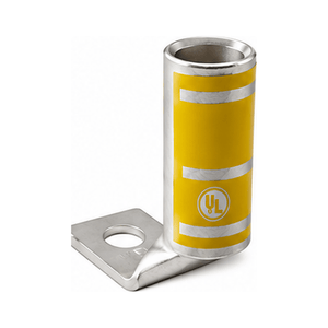 Conversions Tech Electrical > Connectors > Compression Lugs 90° Flag Compression Lug 250 kcmil, 7/8" Stud | Short Barrel, Tin-Plated Copper, UL 486A/B | CT-SB250-78-90