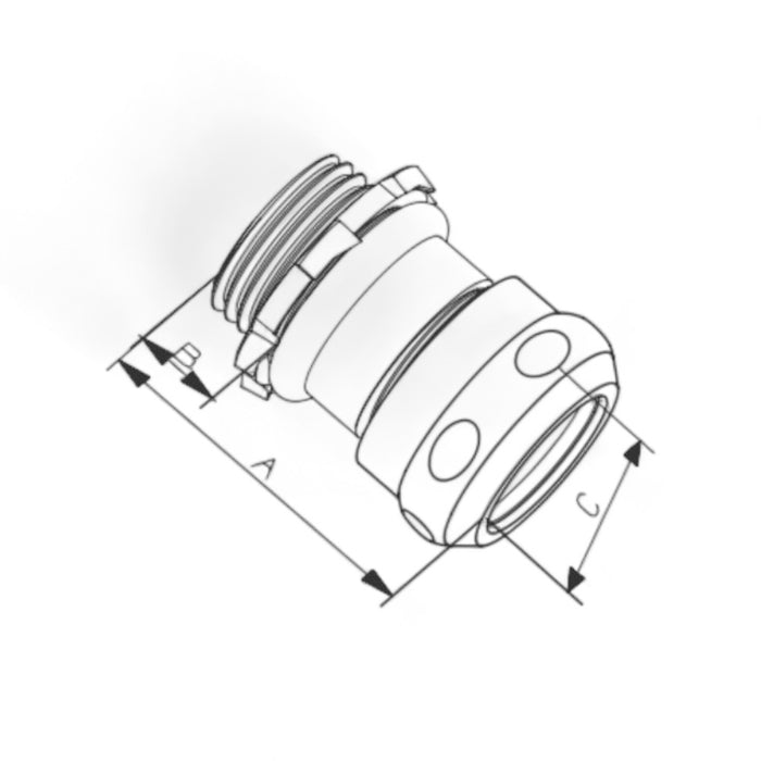 3/4”  EMT Compression Connector Raintight