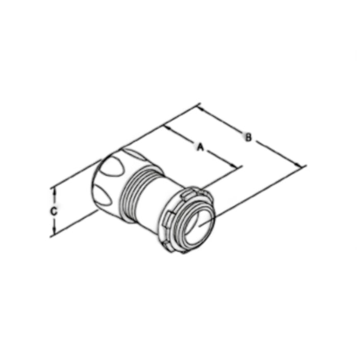 1”  EMT Compression Connector Raintight Insulated