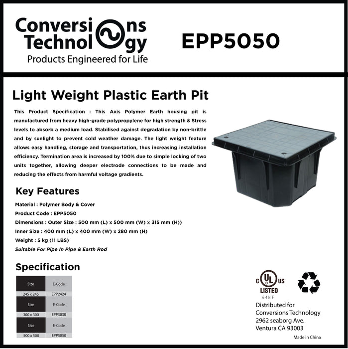 Light Weight Plastic Earth Pit - EPP5050