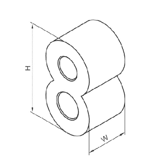 Figure 8 Compression Ground Rod Connector 1"  (4 - 250 MCM Cable)