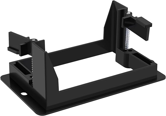 AV Wall Plate | Low Voltage Bracket | 1 Gang, Black  Easy Install