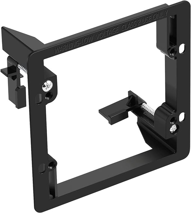 AV Wall Plate | Low Voltage Bracket | 2 Gang, Black  Easy Install