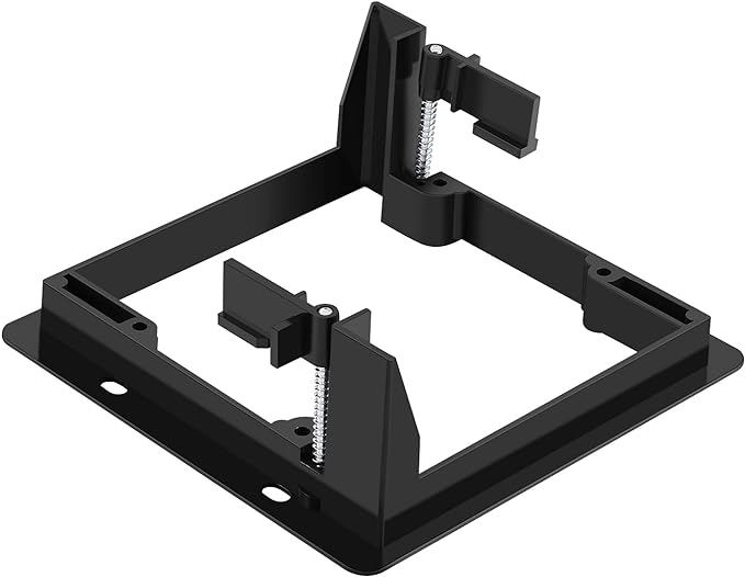 AV Wall Plate | Low Voltage Bracket | 2 Gang, Black  Easy Install