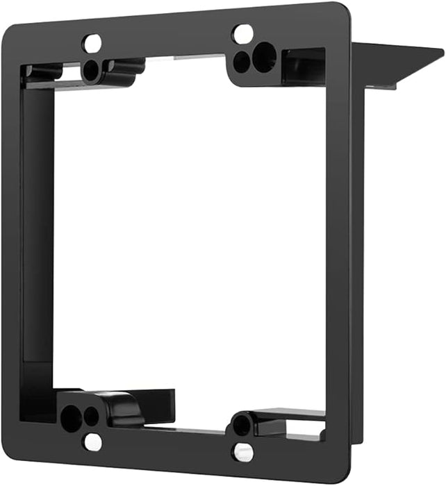 AV Wall Plate | Low Voltage Bracket | 2 Gang, Black  Easy Install