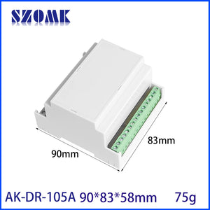 Din-Rail Box PC Enclosure Electrical PCB Mount Bracket Plastic Enclosure Plc Connector Terminal Block Din Rail Enclosure