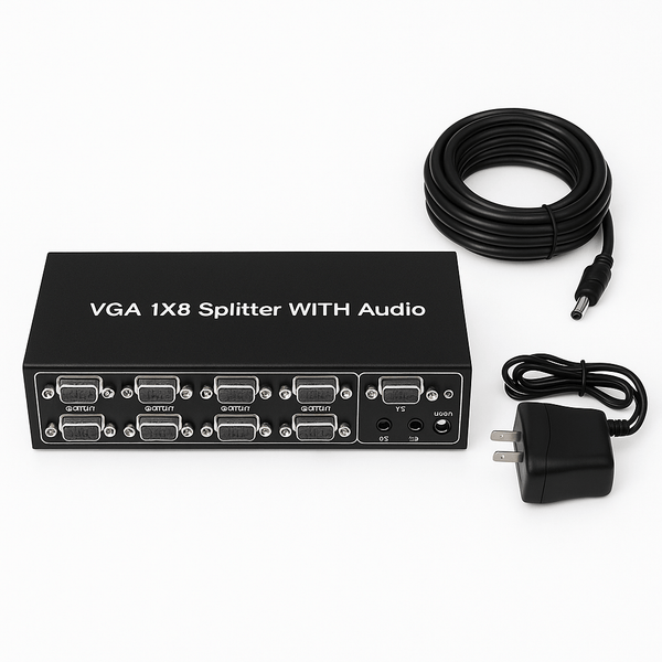 Conversions Technology Audio Video Splitter Active VGA Splitter 1×8