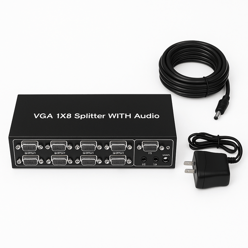 Conversions Technology Audio Video Splitter Active VGA Splitter 1×8