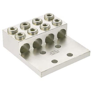 Conversions Technology Aluminum Four Barrel Connectors  2 AWG Stranded min. to 600 kcmil max. 1/2 Inch Stud Size
