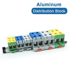 Conversions Tech Aluminum Power Distribution Block WKL 50/95/150/240 mm² Cable Connector Din Rail Terminal Block Box WKL50/WKL95/WKL150/WKL240