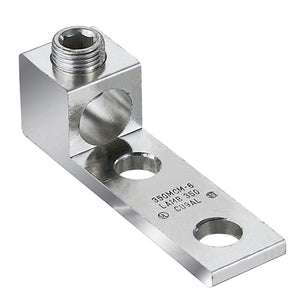 Conversions Technology Aluminum Single Barrel Connectors Two Hole Mount - 2 AWG - 600 MCM - 1/2"