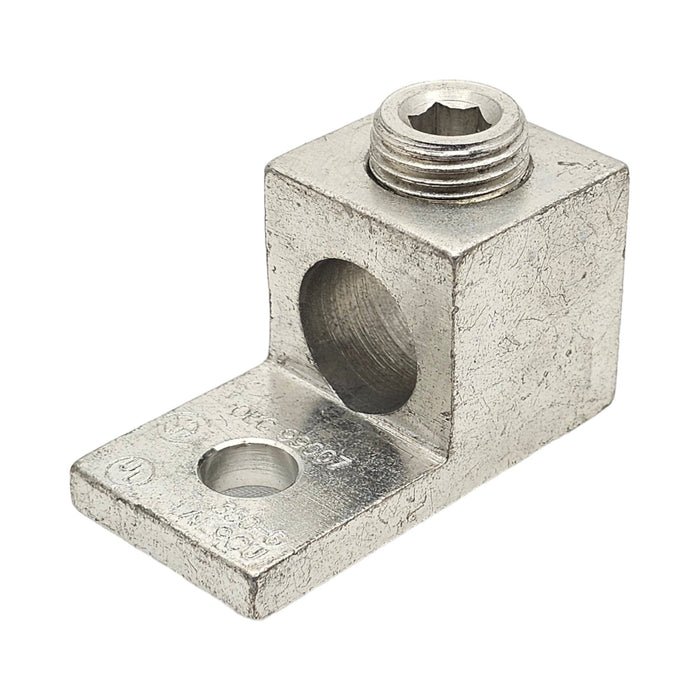 Conversions Technology Aluminum Single Barrel Mechanical Grounding Lug 6 AWG - 350 MCM - 3/8"