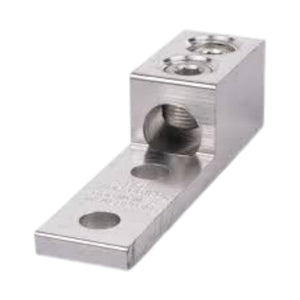 Conversions Technology Electrical Aluminum Single Barrel Two Row Connector 6 AWG - 350 MCM - 1/2"