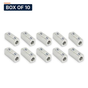 Conversions Tech Electrical > Connectors > Aluminum Splices Box of 10 ($9.00 ea) Aluminum Splicer-Reducer, 6 AWG to 4/0 AWG, Each | In-Line Set-Screw Splice, Dual-Rated AL9CU, UL 486B | 61103HD