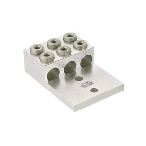 Conversions Technology Aluminum Three Barrel Connectors 500 kcmil min. to 1000 kcmil max. 1/2 Inch Stud Size
