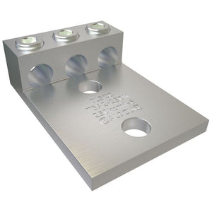 Conversions Technology Aluminum Three Barrel Connectors 6 AWG min. to 250 kcmil max. 1/2 Inch Stud Size
