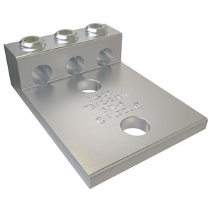 Conversions Technology Aluminum Three Barrel Connectors 6 AWG min. to 3/0 AWG max. 1/2 Inch Bolt Size