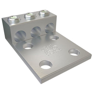 Conversions Technology Aluminum Three Barrel Connectors 6 AWG min. to 350 kcmil max. 1/2 Inch Stud Size