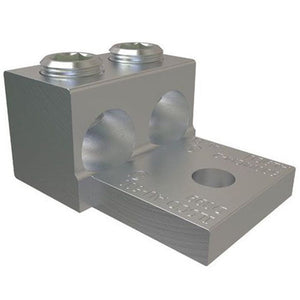 Conversions Tech Aluminum Two Barrel Connectors 2 AWG min. to 600 kcmil max. 1/2 Inch Stud Size