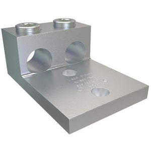 Conversions Tech Aluminum Two Barrel Connectors 300 kcmil min. to 800 kcmil max. 1/2 Inch Stud Size