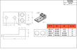 Conversions Technology Aluminum Two Barrel Connectors 350 kcmil min. to 1000 kcmil max. 1/2 Inch Stud Size