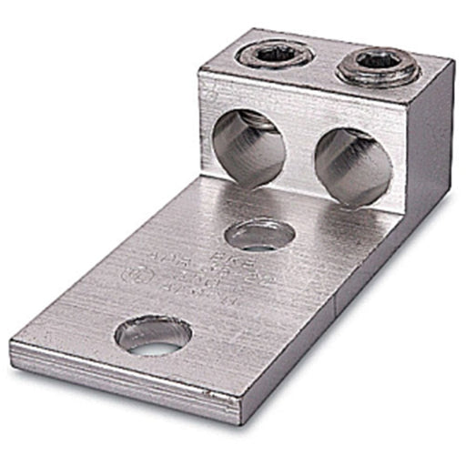 Conversions Technology Aluminum Two Barrel Connectors 4 AWG min. to 600 kcmil max. 1/2 Inch Stud Size