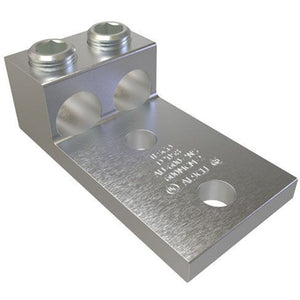 Conversions Tech Aluminum Two Barrel Connectors 4 AWG min. to 600 kcmil max. 1/2 Inch Stud Size