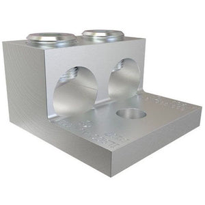 Conversions Tech Aluminum Two Barrel Connectors 500 kcmil min. to 1000 kcmil max. 5/8 Inch Stud Size