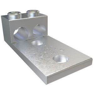 Conversions Tech Aluminum Two Barrel Connectors 6 AWG min. to 350 kcmil max. 1/2 Inch Bolt Size