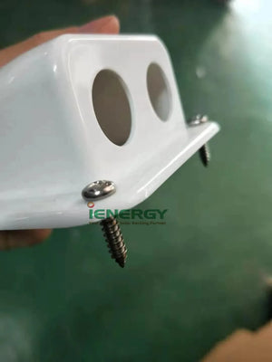 Conversions Tech Anti-UV ABS Solar Mount Solar Panel Cable Gland Dual Cable Entry Double Cable Feedthrough for RV Solar