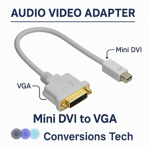 Conversions Technology A/V Adapter Audio Video Adapter  |  Mini DVI to DVI Adapter