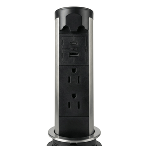 Conversions Tech Pop-Up Power Automated Pop-Up Countertop Power Module — Touch-Activated Lift, USB-C PD 30W, UL Listed