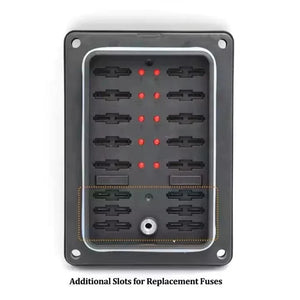 Conversions Tech 12 V / 100A Automotive DC12V LED Indicator ATC / ATO Blade Fuses Fuse Block 10 Way Fuse Box with LED for Auto Marine Car