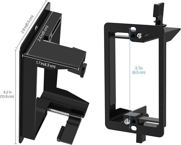 Conversions Technology Wall Plates AV Wall Plate | Low Voltage Bracket | 1 Gang, Black  Easy Install